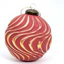 12PCS Red Christmas Ball Ornaments, Rustic Christmas Tree Decorations, 3.15" Vintage Farmhouse Hanging Ornaments for Christmas, Parties, Weddings and Home Decor (Red)