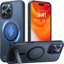 TORRAS Strong Magnetic & Seamless Stand for iPhone 16 Pro Case, [18N Mighty Magnetic] [12FT Mil-Grade Drop Tested] [Fit for MagSafe] Kickstand Protective Slim Phone Case for iPhone 16 Pro 6.3", Black