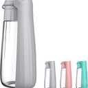 Dog Water Bottle Portable for Walking Pet Travel 19 OZ Leak proof Water Bottle Bowl with Drinking Feeder Cat Puppy Water Dispenser for Hiking Camping Grey
