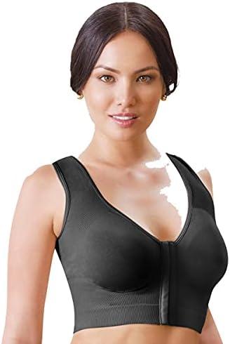 Annette Post Surgery Bra for Women – Front Closure, Strapless, and Wireless Sleep Brassiere – Full Coverage Gym & Sports Bra L-XL