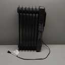 Oil Filled Radiator Space Heater, 1500W Electric Portable Heaters for Indoor Use, Touch Screen, LCD Display, 24H-Timer, Overheat & Tip-Over Protection (Black)