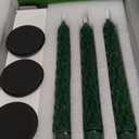 YAUNGEL 6 Pcs Christmas Tree Candles with Metal Candle Holder, Real Wax Christmas Tree Candles with Remote Timer, Flameless Tree Candlesticks Battery Operated Flickering Flame for New Year Xmas Decor