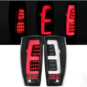 HECASA Tail Lights Compatible with 2002-2006 Chevy Chevrolet Avalanche 1500 2500 LED Tube Bar Replacement for GM2800153 GM2801153 Rear Brake Lamps Taillights Clear Lens Black Housing