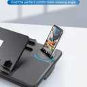 Adjustable Lap Desk with Cushion Stroage Rotatable Phone Stand