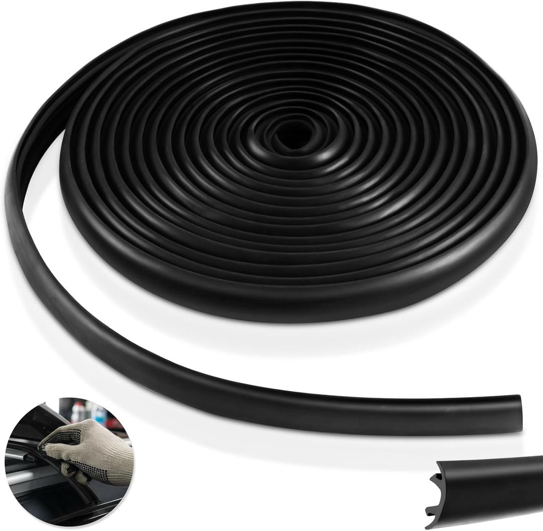 Nuanchu 19.68 Ft Rubber Strip for Car Roof Rack Crossbar Sealing Replacement Parts for Reducing Wind Resistance and Noise Reduction Fit for Cross Bars Racks on Car Top