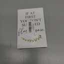 4 x 6 Wooden Block Sign - If At First You Don't Succeed - White Wooden Plaque Bathroom Tabletop Decor Gifts For Friends Family - Home Desk Toilet Restroom Decorations & Supplies - A11