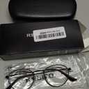 Small Metal Round Reading Glasses for Women Men Classic Vintage Retro Shades Blue Light Blocking Computer Readers (Brown)