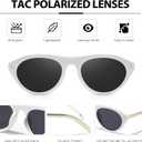 SODQW Cat Eye Sunglasses for Women Trendy Retro Oval Frame with UV Protection for Travel & Everyday Wear
