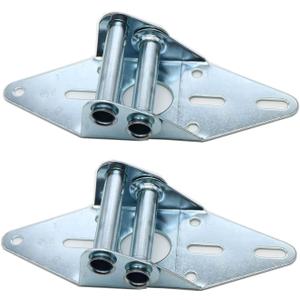 2 Packs Garage Door Hinges #3 with Galvanized Finish - Heavy Duty 14 Gauge Steel, Suitable for Residential/Light Commercial Garage Door Replacement