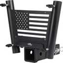 JOYTUTUS Dual Hitch Flag Pole Holder for Standard 2 Inch Receivers, Fits Trucks SUV RV Pickup Camper Trailer Double Hitch Mount Flagpole Holder with Hitch Receiver