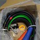 15ft 3 in 1 ABS & Power Air Hose Kit, Wrap 7 Way Electric Line Rubber Air Lines for Tractor Trailer Semi Truck