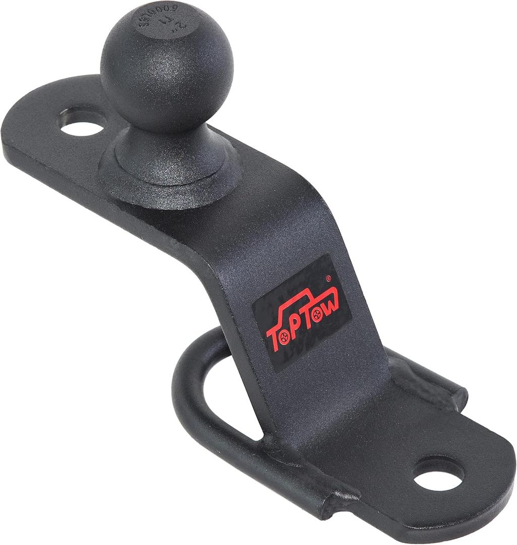 TOPTOW 64008 ATV/UTV 3-Way Hitch Adapter with 2 inch Ball, Bolt-on ATV Hitch Attachments