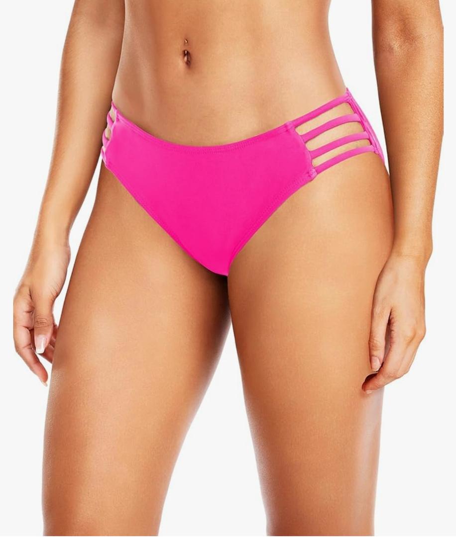Tempt Me Women Strappy Bikini Bottom Full Coverage Bathing Suit Bottoms Swimsuit Bottom, Size: M