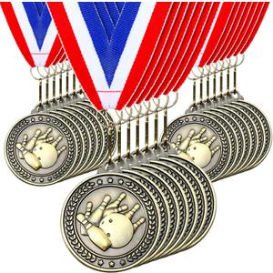 Remuuly 30 Pcs Gold Medals Bulk 2'' Basketball Soccer Baseball Volleyball Football Lacrosse Kickball Cheer Bowling Trophy Medals for Awards for Sports Participation Winner Gift