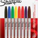 Sharpie Permanent Markers, Fine Point, 8 Pack, Assorted Colors (30217PP) (8 Count (Pack of 1))