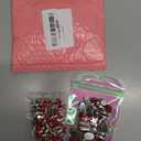 Sew On Rhinestones, Choupee 130PCS Red Sew On Stone Metal Back Prong Setting Sewing Claw Rhinestone Mix Shapes Sew On Glass Gems for Jewelry, Clothes, Costume, Shoes, Belt, Dress, Garments and Crafts