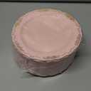 LIYH 100 Pcs Pink Gold Dessert Plates - 100 Pcs Gold Plastic Forks,Cake Plates Disposable with Forks, Appetizer Plates, Bridal Shower Party Plates for Birthday Wedding Party