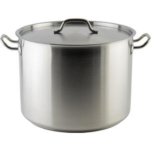 Winware SST-40 Stainless Steel 40 Quart Stock Pot with Cover