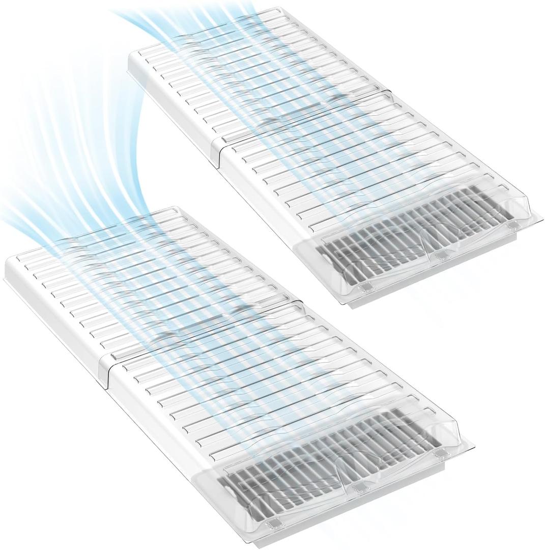 Air Vent Extender for Under Furniture, Floor Vent Deflector for Floor Register Up to 13" Wide, Extends from 17"-33", ac Vent Deflector