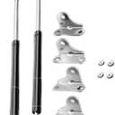 Gas Struts 16 Inch 75lb Gas Spring Shocks for Heavy Lid, RV Bed Lift Toolbox RV Bed Lift Support for Bench Trash Bin Outdoor Bench Storage with L-Type Bracket (75lb, 16inch)