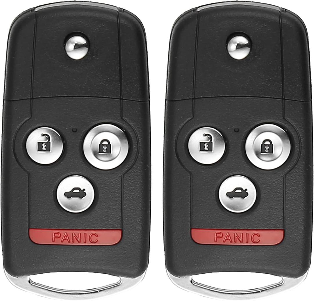 X AUTOHAUX 2pcs 313.8MHz N5F0602A1A Replacement Smart Proximity Keyless Entry Remote Key Fob for Acura MDX 2007 2008 2009 2010 2011 2012 2013 46 Chip 4 Button (no driver setting)