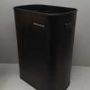 SONGMICS Motion Sensor Trash Can, 13-Gallon (50 L) Automatic Garbage Can with Soft Close Lid, Stainless Steel, Wave or Touch to Open, Includes 15 Bags, Ink Black ULTB640B01