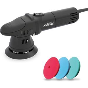 Buffer Polisher, 5-Inch 8MM Dual Action Random Orbital Car Polisher with 6 Variable Speed 1800-4500 RPM, Car Detailing Kit for Car Detailing Polishing and Waxing (Da8-black)