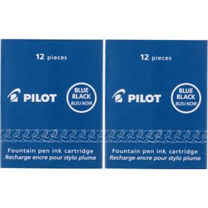 Pilot Namiki IC100 Fountain Pen Ink Cartridges - Blue/Black (Pack of 2)