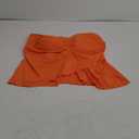 Daci Strapless Tankini Swimsuits for Women - 2 Piece Bathing Suit Bandeau Top with High Waisted Bikini Bottom (X-Large, Orange Flowers)