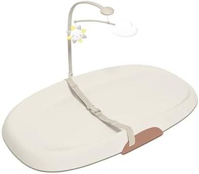 Skip Hop Baby Changing Pad Nursery Style Wipe-Clean Contoured with Cushioned Foam Oat, 31.5"L x 18.25"W x 2.6"H