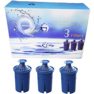 Elite Water Filter Lasting 6 Months-Efficient Long-Life Elite Filter, Replacement for Brita Pitcher Water Filter and Dispensers, Etc.,BPA FREE,3 Count(Blue)