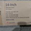 14 Inch Metal Bed Frame Queen Size, Heavy Duty Black Platform Queen Size Bed Frame with Round Corner Legs, Mattress Slide Stopper, No Box Spring Needed, Easy Assembly