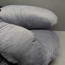 Cute Castle Pregnancy Pillows, Soft U-Shape Maternity Pillow with Removable Cover - Full Body Pillows for Adults Sleeping - Pregnancy Must Haves - Jumbo 57 Inch - Grey