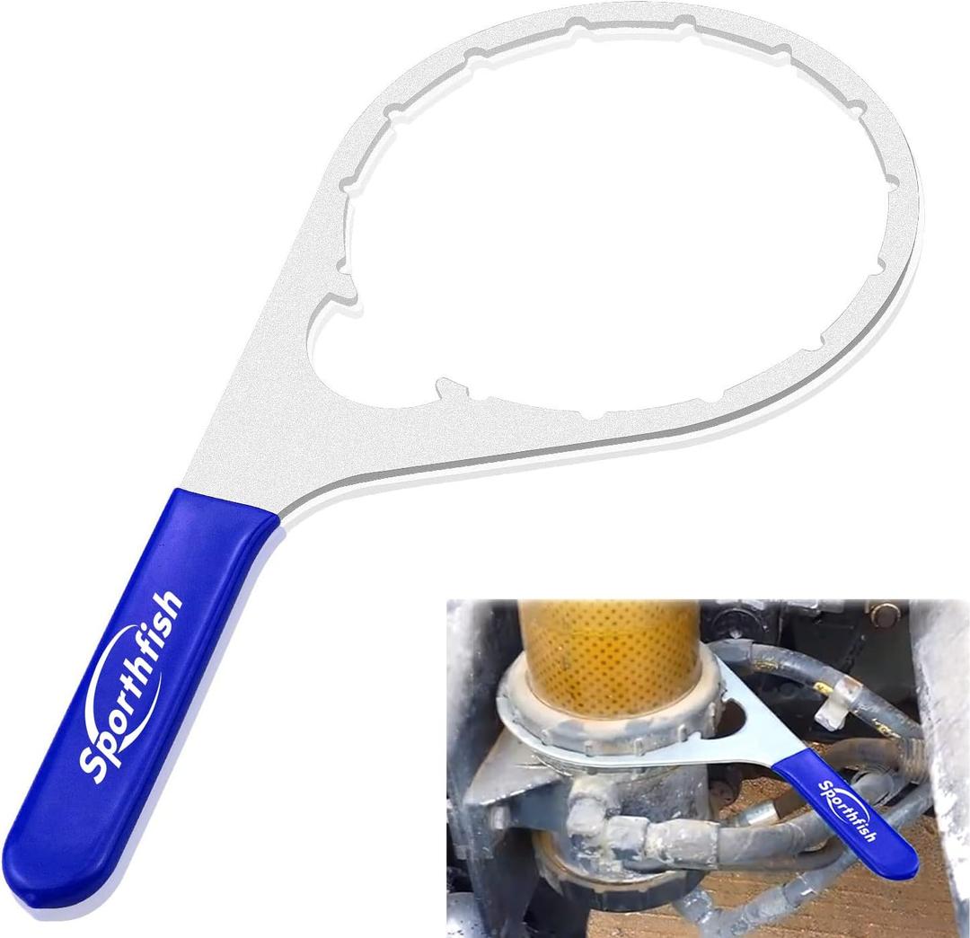 Sporthfish Colar/Vent Cap Fuel Filter Wrench Metal for 380134 382 Compatible with Detroit Diesel Truck Cummins Engines with 6 inch Inner Diameter