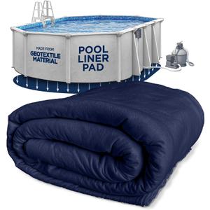 12-Foot-by-18-Foot Oval Pool Liner Pad for Above Ground Pools - Under Pool Padding, Above Ground Pool Pad, Puncture Protection, Extend Liner Life, Durable Geotextile Material