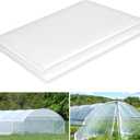 8 x 26 FT Clear Greenhouse Plastic Sheeting, 6 Mil Polyethylene Film Heavy Duty, Water Sun Frost Wind Dust Resistant Winter Hoop House Toughness Plastic Cover for Farming, Gardening, Agriculture, DIY