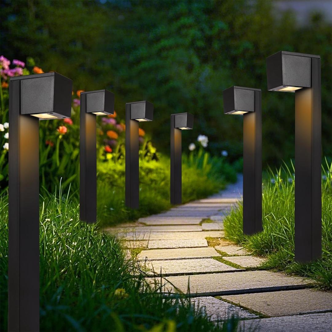 Dynaming Solar Pathway Lights Outdoor, 6 Pack Solar Garden Lights, Landscape Path Lighting, Waterproof & Auto On/Off for Patio Yard Lawn Walkway Driveway Decor