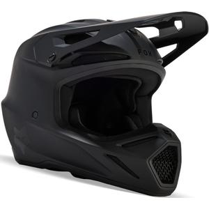 Fox Racing Unisex V3 Motocross Dirt Bike Helmet (Black, XL)