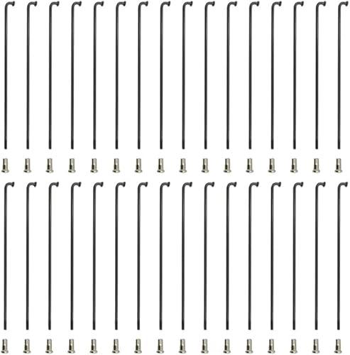 S SENQI Bicycle Spokes Electric Bicycle E-Bike Tricycle Wheel 13G 2.2mm Steel 90mm-305mm with Copper Cap 72 pcs Black