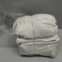 Soft Large Canvas Comforter Storage Bags with Four Carrying Handles and Clear Window, Closet Organizer for Clothing, Blankets Sheets Pillows and Bedding, 80L, 4 Pack, White