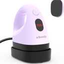 eSeedy Mini Heat Press Machine, 3 Heat Settings& Fast Heating, 15 Mins Auto-Off, Insulated Safety Base, Mini Iron for Crafting, T Shirts, Hats, Heating Transfer Projects (Purple)