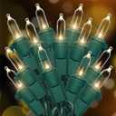 Warm Yellow Soft Twinkle Lights, 25.3ft 70LED Waterproof Christmas Tree String Lights Indoor with Green Wire,Connectable Mini Light Xmas Light for Outdoor Home,Festival,Party,Holiday Decor