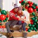 Red Green Gold Balloon Garland Kit, Confetti Balloons Long Balloon and Metallic Balloons for Baby Shower Birthday Graduation Wedding Festival Party Decoration (147pcs)