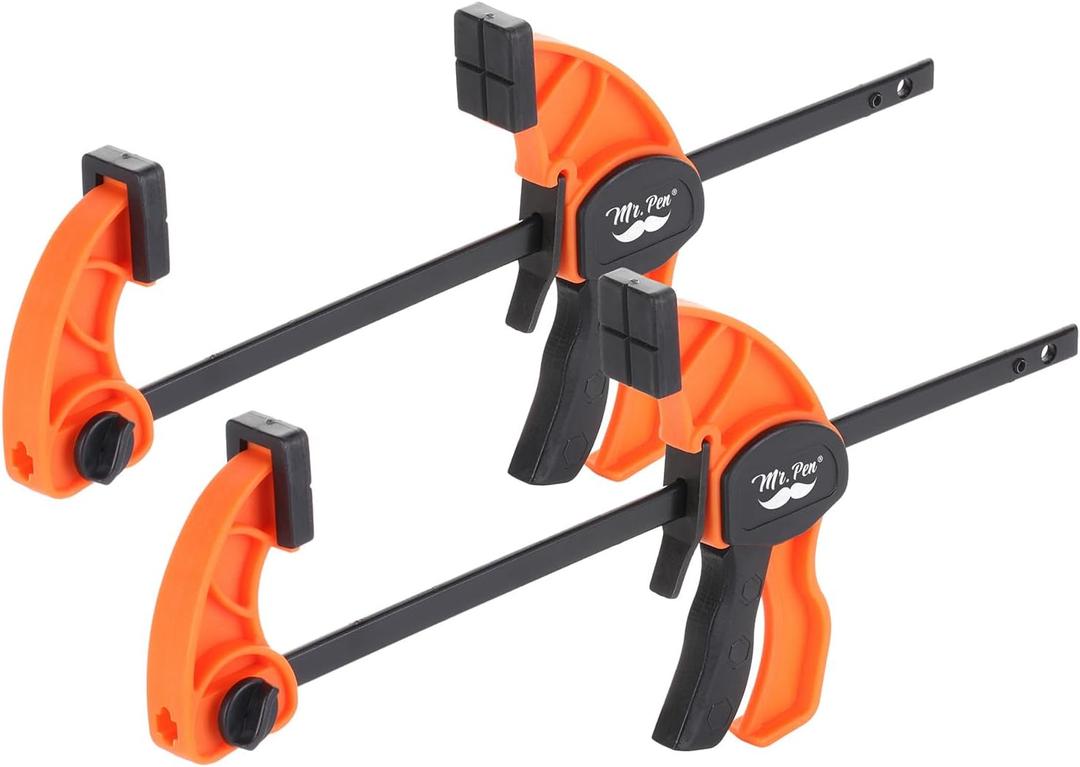 Mr. Pen- Bar Clamps for Woodworking, 6", 2 Pack, Orange, Quick Grip Clamps for Woodworking