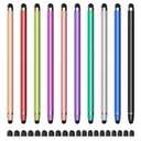 Stylus Pen for Touchscreen,2 in 1 High Precision and Sensitivity Stylus, Stylus Pen for iPad/iPhone/Android/Samsung Smartphone and Tablets, Compatible with Touch Screens(9Colors Stylus)