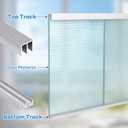 2 Sets Metal Sliding Door Track Set for 1/4" Thick Panels Glass Cabinet Door Window Sliding Track, Size 48 x 0.79 inches (Silver), 48in-2set