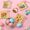 8Pcs Easter Money Holders for Cash Gift, Easter Wooden Money Holders Card Bunnies Ornaments for Holiday Tree Ornaments Table Centerpiece Decorations