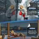 2 x Coavas One Way Privacy Window Film Reflective Window Tint for Home,Static Cling Mirror Heat Blocking Covering See Out Not in,Anti-Uv House Daytime Privacy, Blue-Silver,17.5x78.7 in