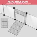 32 Panels Small Animal Playpen, 48" x 32" x 24" Transparent Playpen with Waterproof Mat,Plastic Enclosure,Puppy Play Pen for Chicken,Pet Fence for Guinea Pigs,Bunny,Ferrets,Hamsters,Hedgehogs Indoor