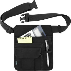 Beautyflier Premium Quality Waiter/Maid Waist Money Pouch - Restaurant/Hotel Bar Apron Bag With Adjustable Belt (8.25 x 10", Black)